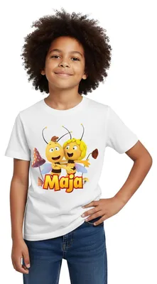 Produktbild von Spreadshirt Biene Maja Freundschaft Mit Willi Kinder T-Shirt, 98/104 (3-4 Jahre), Weiß