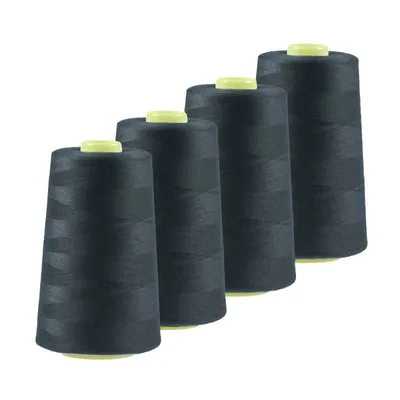 Produktbild von 4 x 4572m Qualitäts Overlock-Garn Overlock-Nähgarn Polyestergarn, Farbe 741 - 780, Farbe:A748 anthrazit