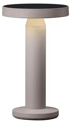 Produktbild von Luxus - Tischlampe Solar Rio - Taupe - H22 x Ø13