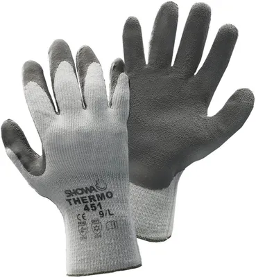 Obrázok produktu pre Showa 451 Latexové bezšvové pracovné rukavice s tepelnou výplňou 10/XL