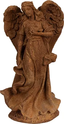 Image de Clayre & Eef figurine décorative ange 23 cm polyrésine marron
