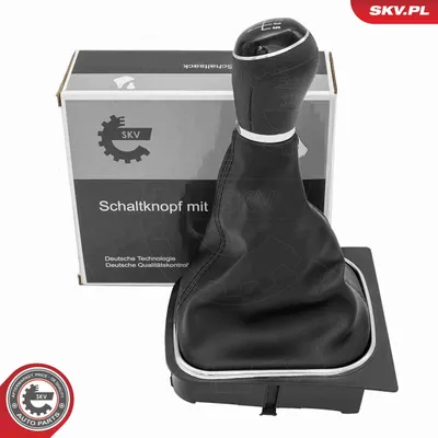 Obrázok produktu pre ESEN SKV hlavica radiacej páky 5-stupňová, čierna, z plastu a syntetickej kože, pre VW GOLF VI (5K1), Golf V hatchback (1K1), Caddy III kombi, TOURAN