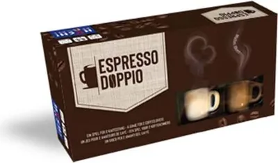 Produktbild von HUCH!, Espresso Doppio, Kaffee Spiel, Rasantes Gesellschaftsspiel mit Tassen und Löffeln, Perfekt für Kaffeeliebhaber, Für 1-2 Spieler ab 8 Jahren