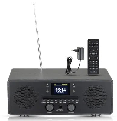 Productafbeelding van Internetradio met DAB+, FM, CD, Bluetooth, USB, AUX-in, zwart
