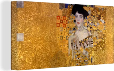 Obrázok produktu pre MuchoWow® - Plátno - Portrét Adèle Bloch-Bauer I - Maľba, Gustav Klimt, nástenný obraz, nástenné dekorácie, obrazy do obývačky, 80x40cm