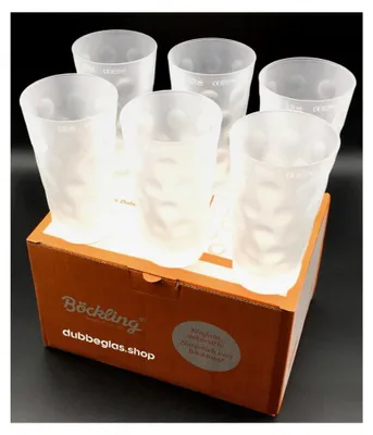 Produktbild von Dubbeglas 6 Stück 0,5 Liter (satiniert/milchig) - Pfalz Weinschorle Glas