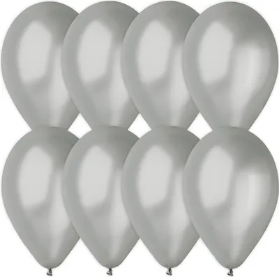 Produktbild von 8 Ballons silber