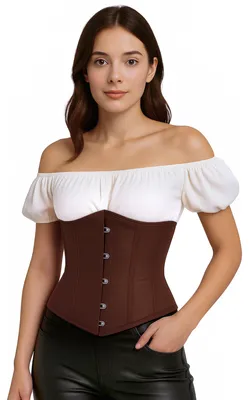 Produktbild von Kurzes braunes Korsett für Damen - L (42-44)