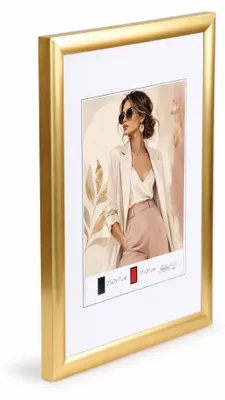 Produktbild von Art Line Kunststoff Bilderrahmen Wanddeko Collage Poster Fotorahmen Bildträger Lifestyle - Farbe: Gold | Format: 50x50
