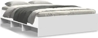 Produktbild von vidaXL Bettgestell Weiß 140x190 cm Holzwerkstoff