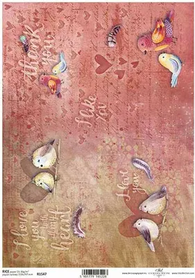 Produktbild von ITD Reispapier Decoupage Bastelpapier Softpapier Serviettentechnik, Vogel R1547