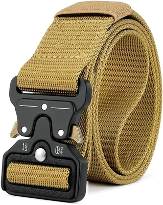 Produktbild von Taktischer Gürtel, Uni Militär Gürtel mit Schnellspanner Metallschnalle, Nylon Gürtel für Outdoor, Arbeit, Militär, Freizeit, Jagen