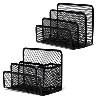 Briefablage Metall 3 Fächer 2 Stück Schreibtisch Organizer