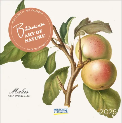 Produktbild von Wandkalender Botanicum 2026 im Format: 30x30cm: Hochwertiger unverpackter Broschürenkalender mit Ferienterminen. Nachhaltiger Pflanzenkalender