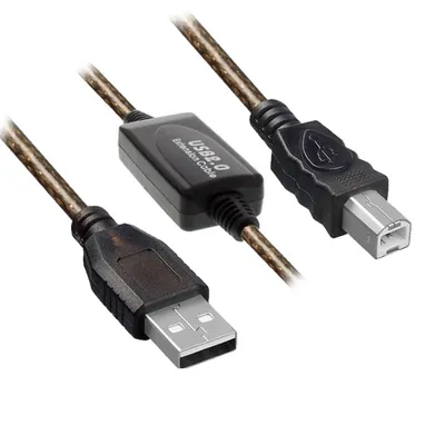 Produktbild von C13C USB 2.0 Druckerkabel 10 m – Aktives Repeater-Kabel mit IC-Verstärker für Drucker, PC & Laptop