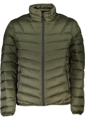 Produktbild von Grüne Herrenjacke: Stilvolle Design mit Taschen und Logo-Applikation