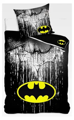 Produktbild von Batman Bettwäsche aus Baumwolle 135x200 cm + 80x80 cm, Schwarz