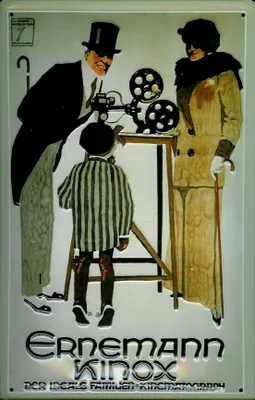 Produktbild von Blechschild Nostalgieschild Ernemann Kinox Kinematograph