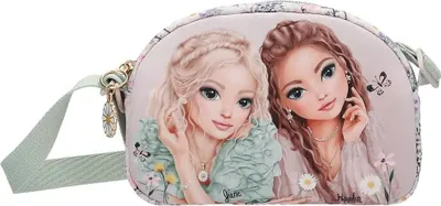 Image de Depesche TOPModel Sac à bandoulière rose-vert avec fleurs et sangle réglable