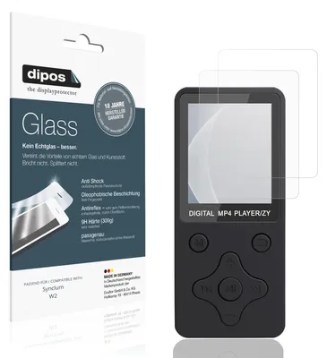 Produktbild von 2x Schutzfolie für Synclum W2 matt - Anti-Shock 9H Folie dipos Glass Kunststoffglas