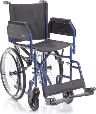 Productafbeelding van Moretti Opvouwbare rolstoel - Modern design - Blauw/Zwart
