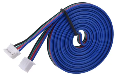 Zdjęcie produktu dla Kable z podwójnymi końcówkami HX2.54, 4-pinowe i 6-pinowe, białe, do silników krokowych drukarek 3D, 1500 mm