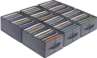Produktbild von Famanu Kleiderschrank Organizer Faltbare Aufbewahrungsboxen - 6 Stück