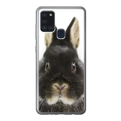 Produktbild von MuchoWow® Handyhülle Schutzhülle Hülle für Samsung Galaxy A21s Kaninchen - Haustiere - Fell Silikon Softcase Handy Hülle - Hartschale