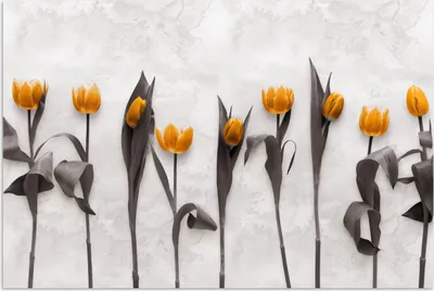Produktbild von MuchoWow® Poster Blumen - Tulpen - Marmor 180x120 cm - Fotoplakat