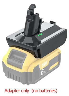 Obrázek produktu pro Adaptér na akumulátor – akumulátor do nářadí pro vysavač V6 (DC58) – 18 V/20 V Max Li-Ion – pouze adaptér – černý