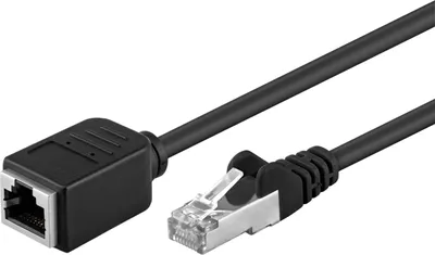 Produktbild von Prodlužovací kabel CAT 5e, F/UTP, černý, 0,5 m