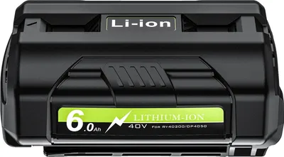 Image de Ryobi Batterie 40V Lithium-Ion, capacité 6000mAh, indicateur de charge LED, 1BAT