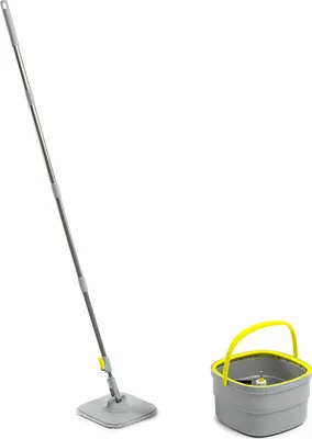 Produktbild von InnovaGoods® Selbstreinigender Revolving Mop mit Eimer 2,5L, Revolving Mop mit 360º Drehung. Farbe Grau