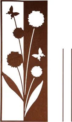 Produktbild von UNUS Gartenschild Blumen Roststecker Gartendeko Gartenstecker