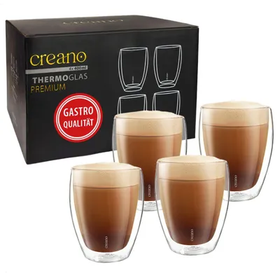 Produktbild von Creano doppelwandige Premium Gläser in Gastro Qualität, 4er-Set, 400ml