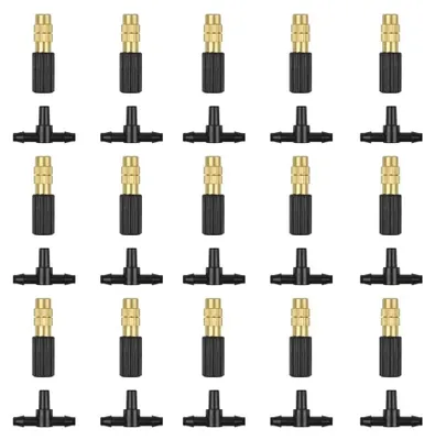 Imagen del producto de Difusor de 15 piezas - Boquillas de latón ajustables - Riego para jardín - Difusor/Rociador - Niebla fina/Concentración - /Dorado - Difusor