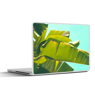 Produktbild von MuchoWow® Laptop Aufkleber Sticker Cover Bananenblatt - Blätter - Tropisch - Sommer 40x30 cm - Laptop Dekoration - Selbstklebend