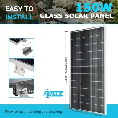 Produktbild von Solarpanel-Set 300W – 12V Solaranlage mit 20A Laderegler und monokristalliner Technologie