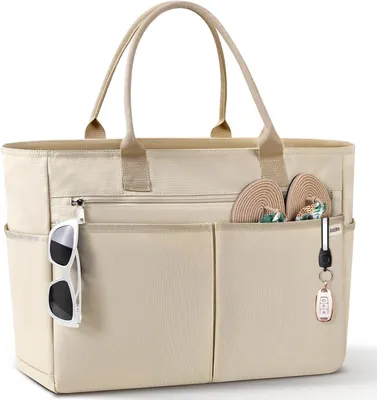 Zdjęcie produktu dla Torba plażowa 46x18x36 cm, 40 l, wodoodporna, khaki, z zamkiem błyskawicznym, na plażę