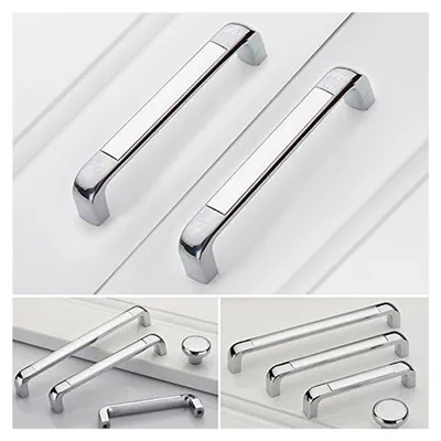 Produktbild von Küchenmöbelgriffe Bogengriffe Schrank- und Schubladengriffe in Silber (96 mm)