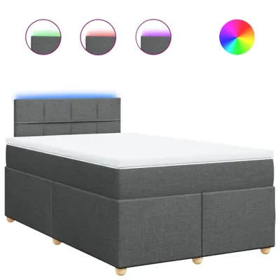 Obrázok produktu pre vidaXL Boxspring posteľ s matracom Tmavo šedá 120x200 cm Látka