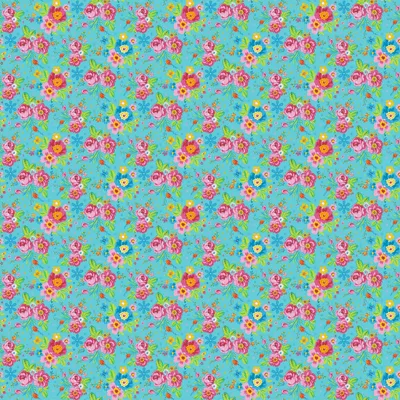 0,5m Baumwollstoff BeHappy Motiv Flowerpower Motiv 1