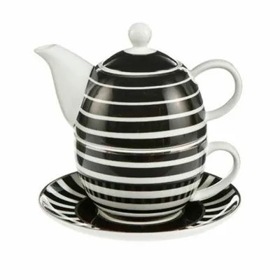 Produktbild von Goebel Chateau Black and White Stripes - Tea for One Neuheit 2019 27050651
