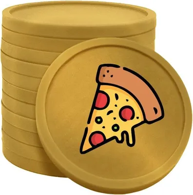 Obrázok produktu pre CombiCraft žetóny na pizzu zlaté - Ø29mm - 100 kusov