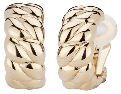Productafbeelding van Reis oorbellen - Dames - 22 karaat verguld - Halfcreool - 20x10 mm - 156926