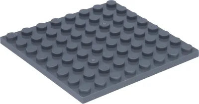 A single dark gray LEGO baseplate with studs.