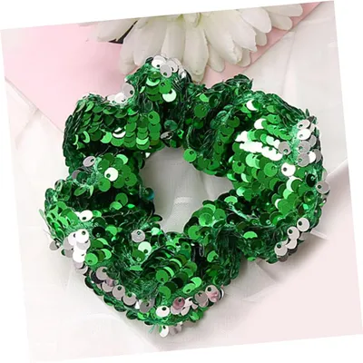 Produktbild von 3stücke Pailletten Haarschmuck Haargummi Mit Pailletten-dekor Elastisches Haargummi Für Pferdeschwanzhalter Stoffhaargummi Für Haarband Paillettenhaargummi Für Frauen Und Mädchen