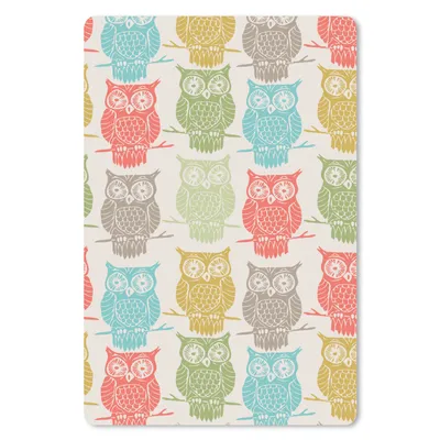 Produktbild von MuchoWow® Mauspad Mousepad Muster - Eule - Vögel 18x27 cm - Mousepads - Maus Mat - Pad - Mausunterlage