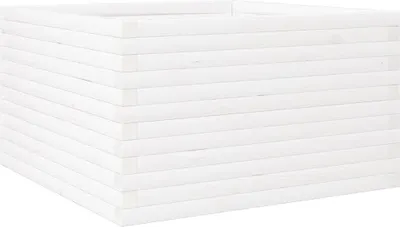 Zdjęcie produktu dla vidaXL Sadzarka biała 80x80x46 cm lite drewno sosnowe