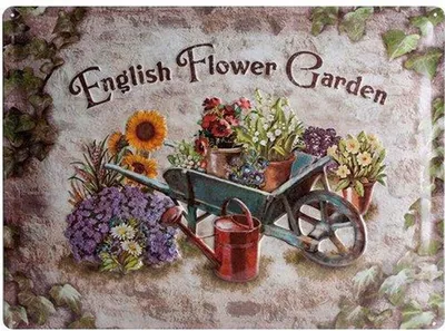 Produktbild von Nostalgic-Art - Blechschild 30 x 40 cm - Home & Country - English Flower Garden